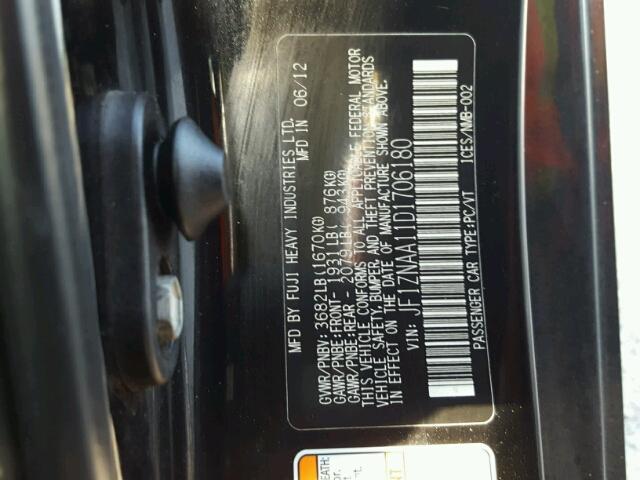 JF1ZNAA11D1706180 - 2013 TOYOTA SCION FR-S BLACK photo 10