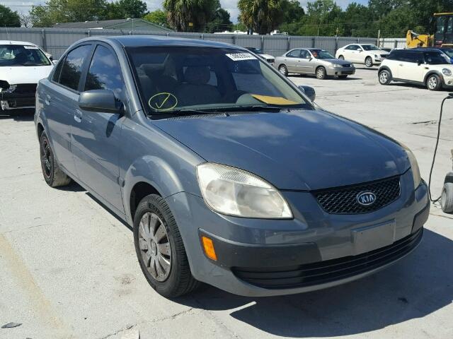 KNADE123966072303 - 2006 KIA RIO GRAY photo 1