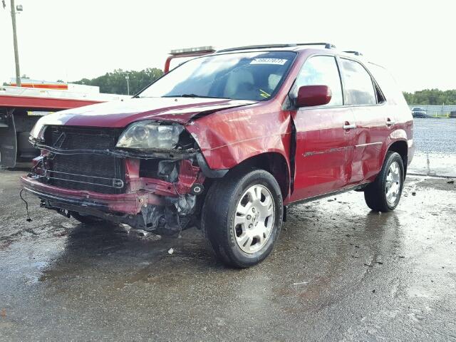 2HNYD18212H536564 - 2002 ACURA MDX BURGUNDY photo 2