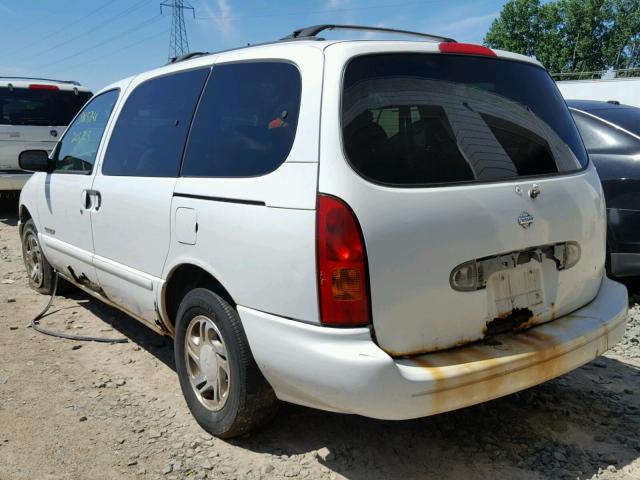 4N2XN11T5YD835687 - 2000 NISSAN QUEST SE WHITE photo 3