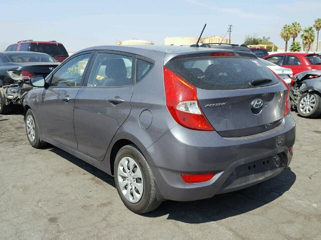 KMHCT5AE6GU294420 - 2016 HYUNDAI ACCENT SE GRAY photo 3