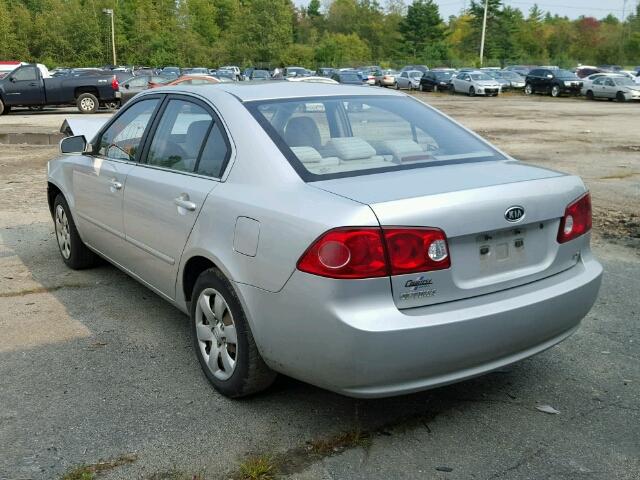 KNAGE123685209980 - 2008 KIA OPTIMA LX SILVER photo 3