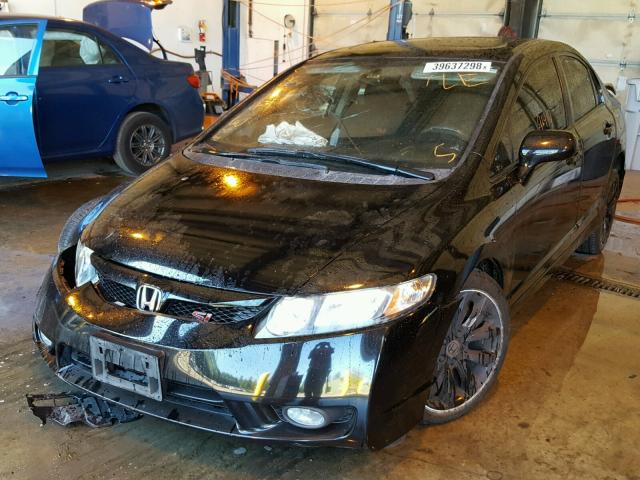 2HGFA5E52AH700481 - 2010 HONDA CIVIC SI BLACK photo 2