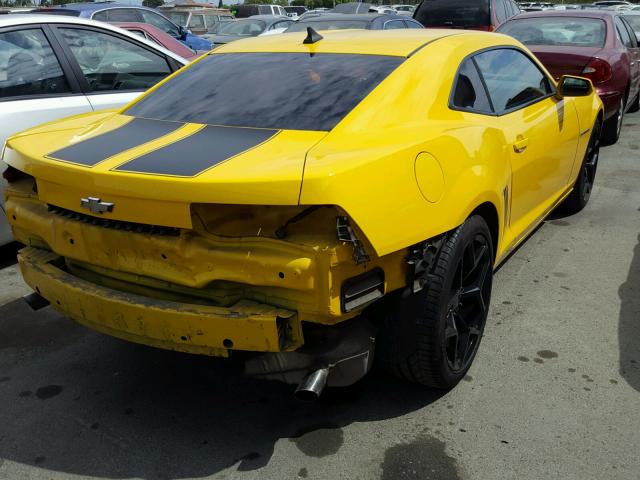 2G1FA1ED1B9156400 - 2011 CHEVROLET CAMARO LS YELLOW photo 4