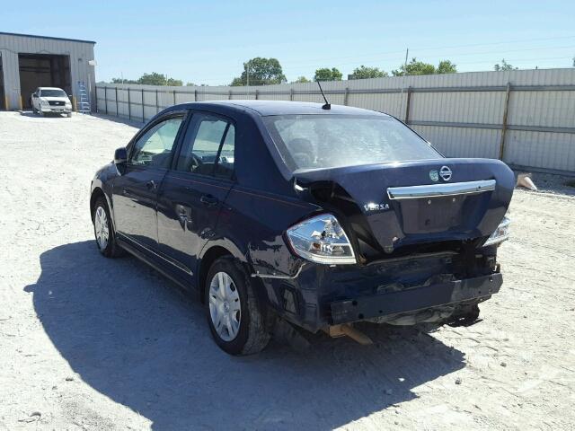 3N1BC1AP5BL378583 - 2011 NISSAN VERSA S BLUE photo 3