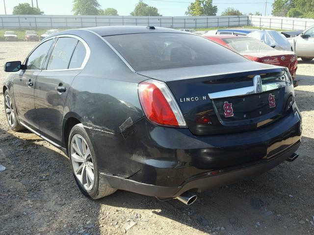 1LNHL9DR9AG602374 - 2010 LINCOLN MKS BLACK photo 3