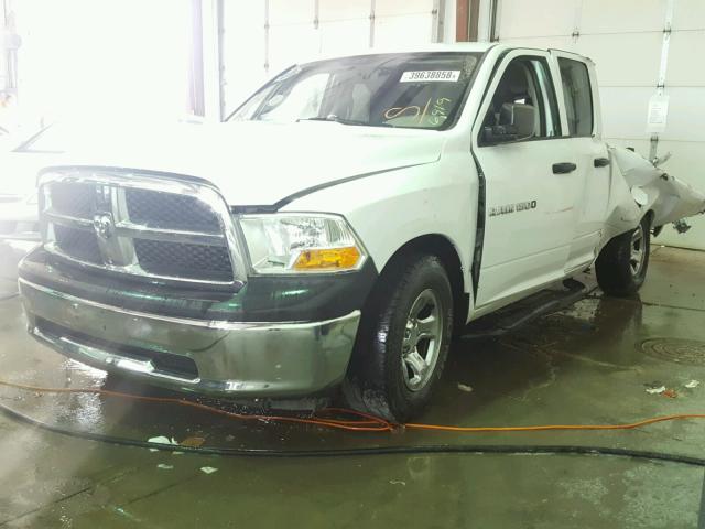 1D7RB1GPXBS596919 - 2011 DODGE RAM 1500 WHITE photo 2