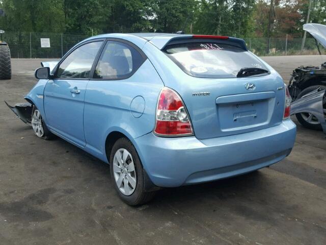 KMHCM3AC4AU163395 - 2010 HYUNDAI ACCENT BLU BLUE photo 3