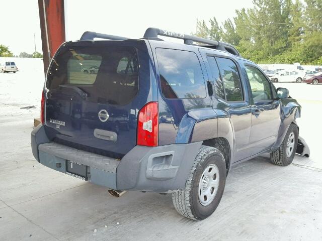 5N1AN08U58C529575 - 2008 NISSAN XTERRA OFF BLUE photo 4