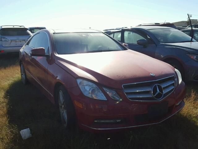 WDDKJ5KB4DF187625 - 2013 MERCEDES-BENZ E RED photo 1