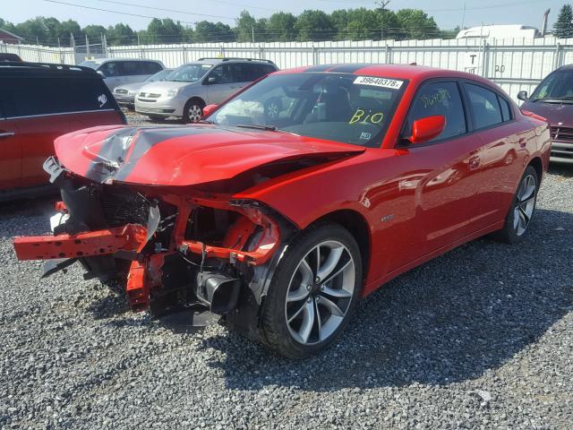 2C3CDXCT0FH832396 - 2015 DODGE CHARGER R/ RED photo 2