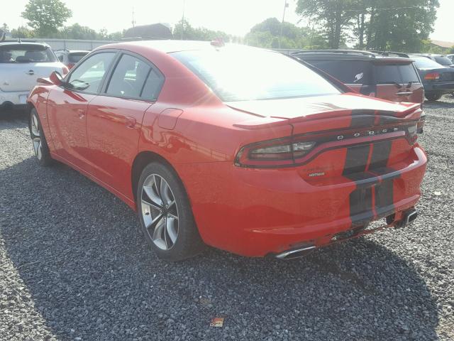 2C3CDXCT0FH832396 - 2015 DODGE CHARGER R/ RED photo 3