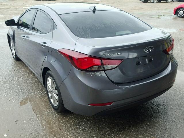 KMHDH4AEXGU632806 - 2016 HYUNDAI ELANTRA SE GRAY photo 3