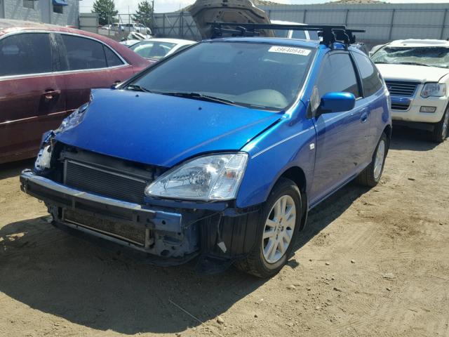 SHHEP33503U402812 - 2003 HONDA CIVIC SI BLUE photo 2