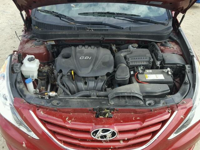 5NPEB4AC2DH713037 - 2013 HYUNDAI SONATA GLS RED photo 7