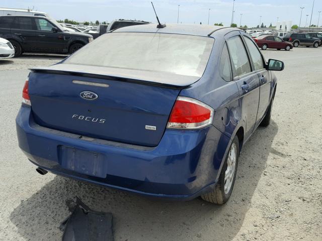 1FAHP36N29W102886 - 2009 FORD FOCUS SES BLUE photo 4