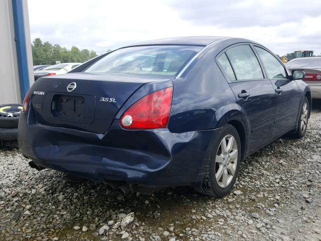 1N4BA41E04C893868 - 2004 NISSAN MAXIMA SE BLUE photo 4