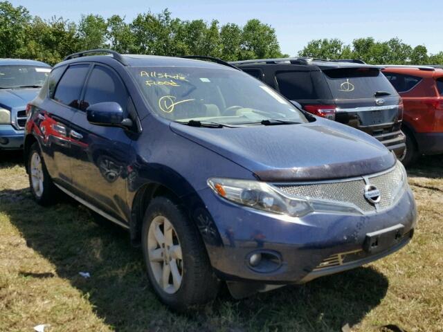 JN8AZ18U99W027512 - 2009 NISSAN MURANO S BLUE photo 1