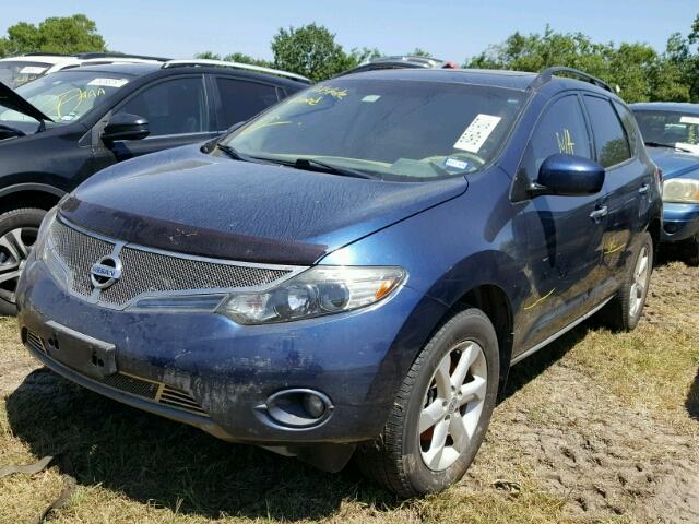 JN8AZ18U99W027512 - 2009 NISSAN MURANO S BLUE photo 2