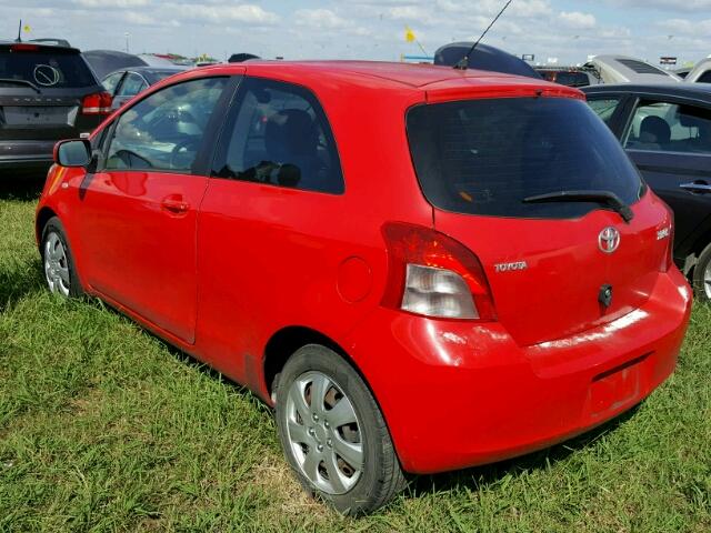 JTDJT923485213636 - 2008 TOYOTA YARIS RED photo 3