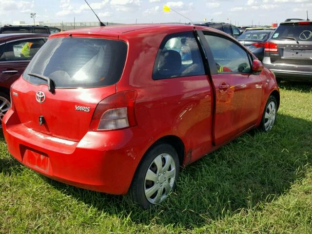 JTDJT923485213636 - 2008 TOYOTA YARIS RED photo 4