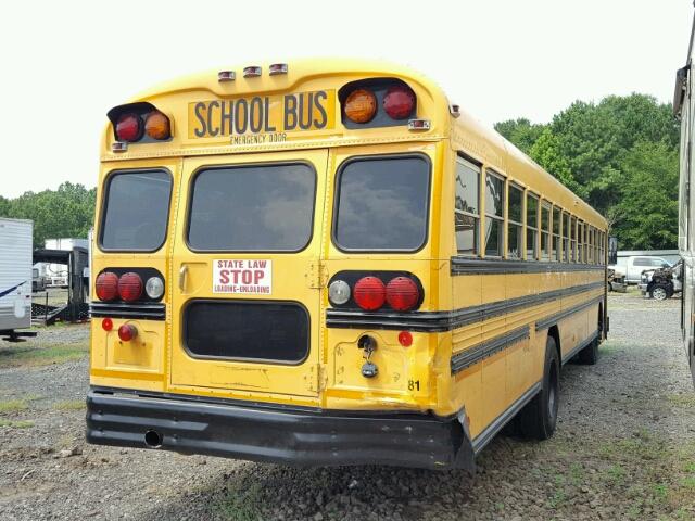 1BAAKCSA8WF078306 - 1998 BLUE BIRD SCHOOL BUS YELLOW photo 4