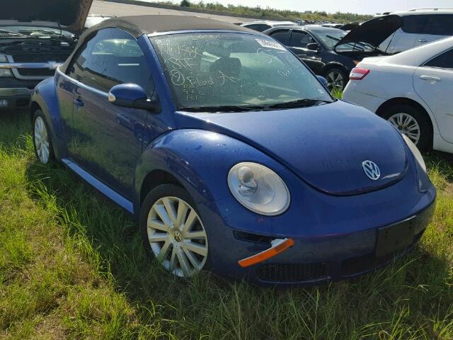 3VWRF31Y88M414421 - 2008 VOLKSWAGEN NEW BEETLE BLUE photo 1