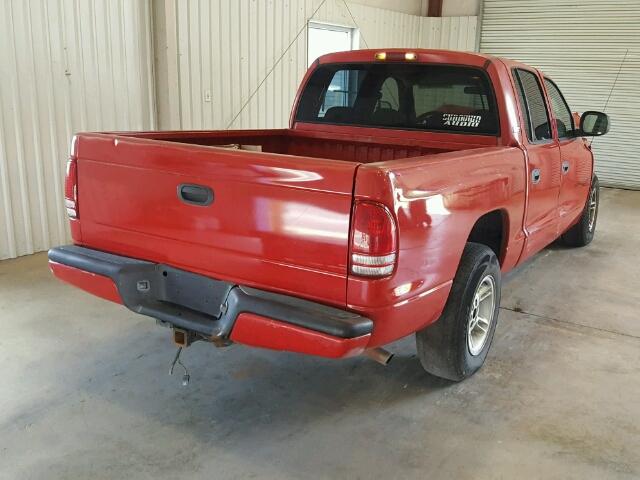 1B7GL2AN6YS607063 - 2000 DODGE DAKOTA QUA RED photo 4