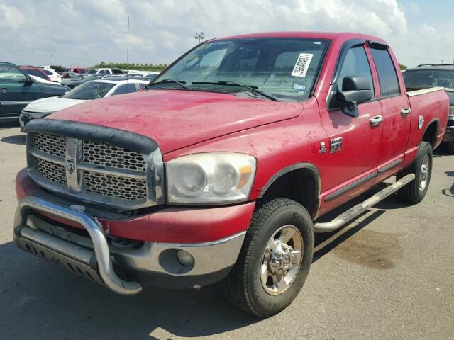 1D7KS28C87J525606 - 2007 DODGE RAM 2500 S RED photo 2