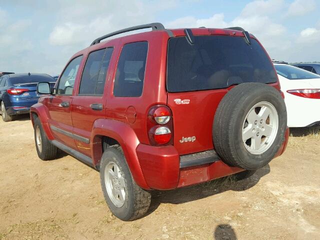 1J4GK48K07W721734 - 2007 JEEP LIBERTY RED photo 3