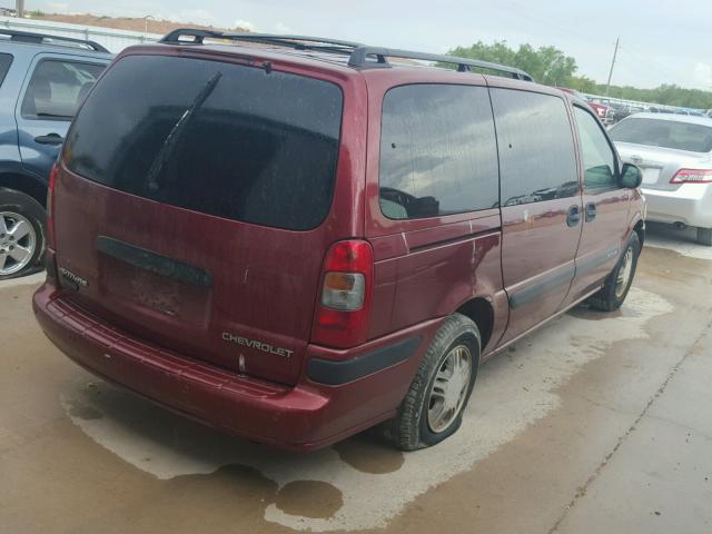 1GNDX03E22D152966 - 2002 CHEVROLET VENTURE BURGUNDY photo 4