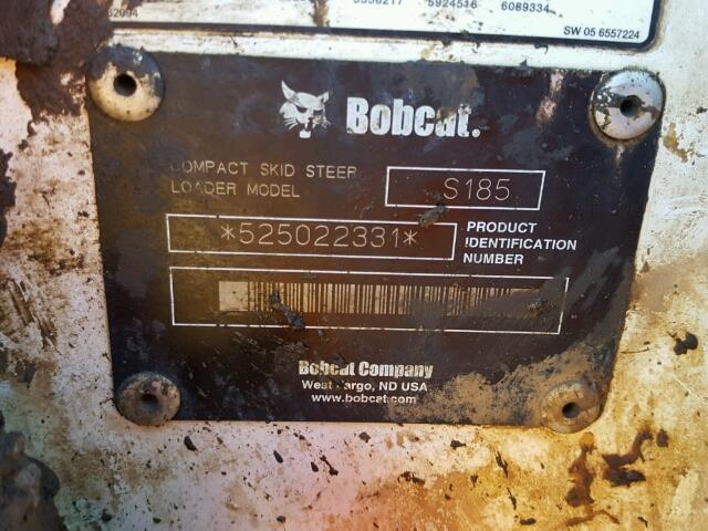 525022331 - 2005 BOBCAT S185 WHITE photo 10