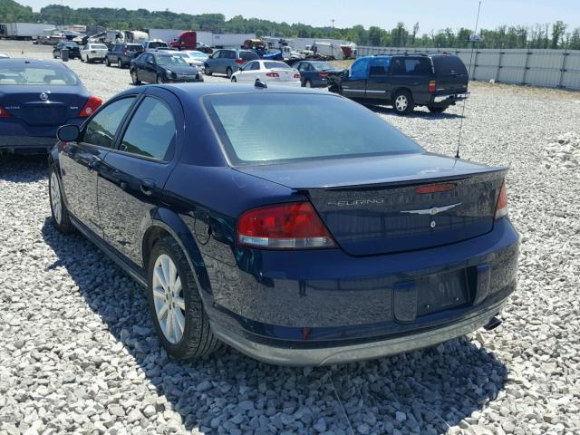 1C3EL36R25N666134 - 2005 CHRYSLER SEBRING SP BLUE photo 3