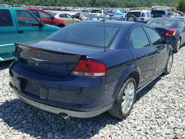 1C3EL36R25N666134 - 2005 CHRYSLER SEBRING SP BLUE photo 4