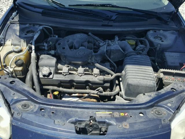 1C3EL36R25N666134 - 2005 CHRYSLER SEBRING SP BLUE photo 7