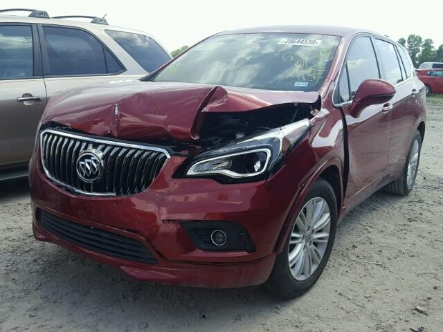 LRBFXASA4HD003486 - 2017 BUICK ENVISION P MAROON photo 2