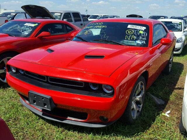 2C3CDZAG3GH158635 - 2016 DODGE CHALLENGER RED photo 2