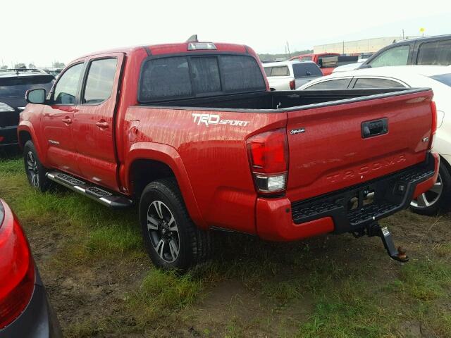 5TFAZ5CN6GX005008 - 2016 TOYOTA TACOMA DOU RED photo 3