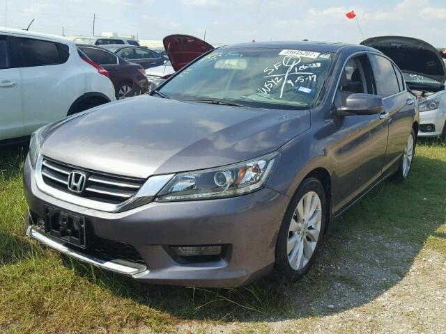 1HGCR2F71FA126228 - 2015 HONDA ACCORD GRAY photo 2