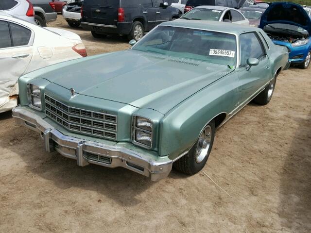 1H57LR443144 - 1977 CHEVROLET MONTECARLO 绿色 照片 2