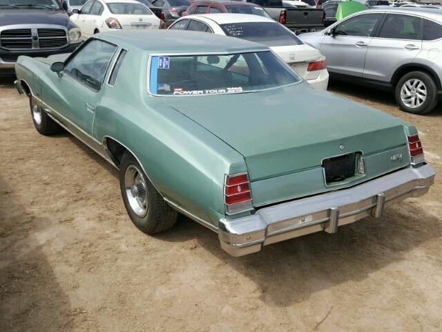 1H57LR443144 - 1977 CHEVROLET MONTECARLO GREEN photo 3