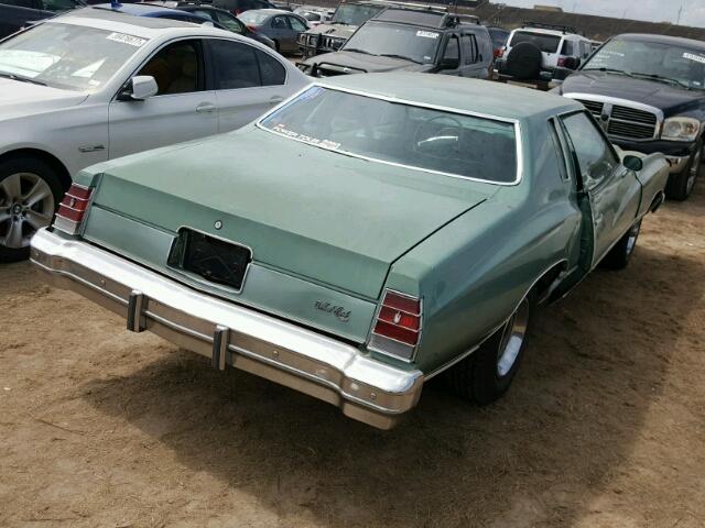 1H57LR443144 - 1977 CHEVROLET MONTECARLO GREEN photo 4