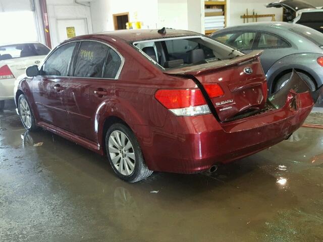 4S3BMCK63C3002764 - 2012 SUBARU LEGACY 2.5 MAROON photo 3