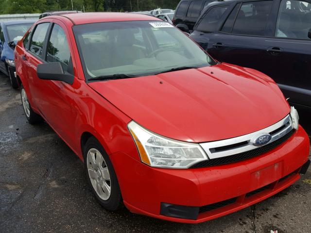 1FAHP34N58W141036 - 2008 FORD FOCUS S/SE RED photo 1
