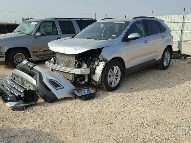 2FMTK3J9XFBB73114 - 2015 FORD EDGE SEL SILVER photo 2