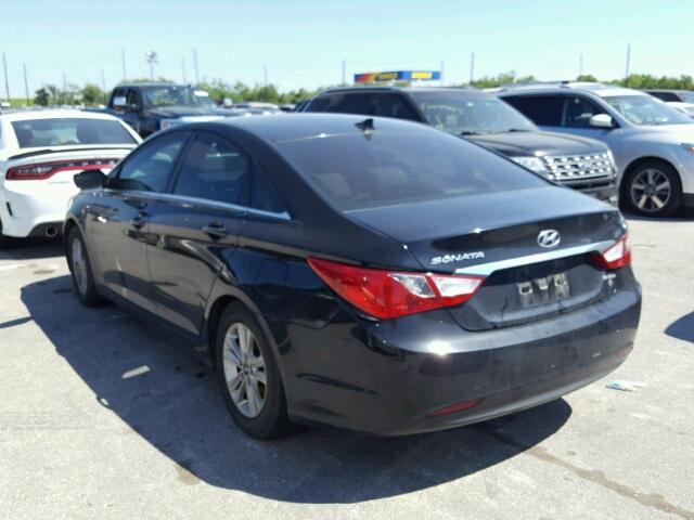 5NPEB4AC0DH715028 - 2013 HYUNDAI SONATA GLS BLACK photo 3