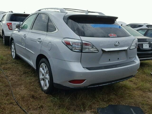 2T2ZK1BA8CC069604 - 2012 LEXUS RX SILVER photo 3