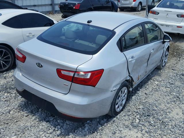 KNADM4A32H6062317 - 2017 KIA RIO LX SILVER photo 4