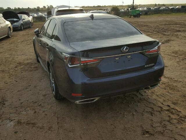 JTHBA1BL9GA001248 - 2016 LEXUS GS BLUE photo 3