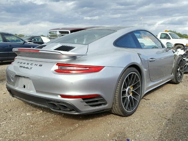 WP0AD2A94HS167110 - 2017 PORSCHE 911 TURBO SILVER photo 4